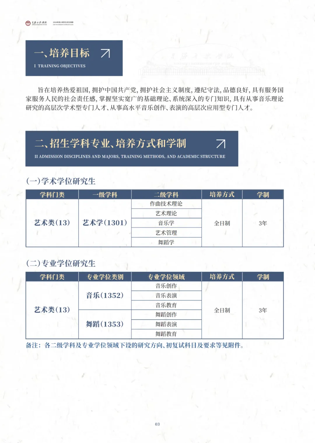 星海音乐学院2026年硕士研究生招生简章